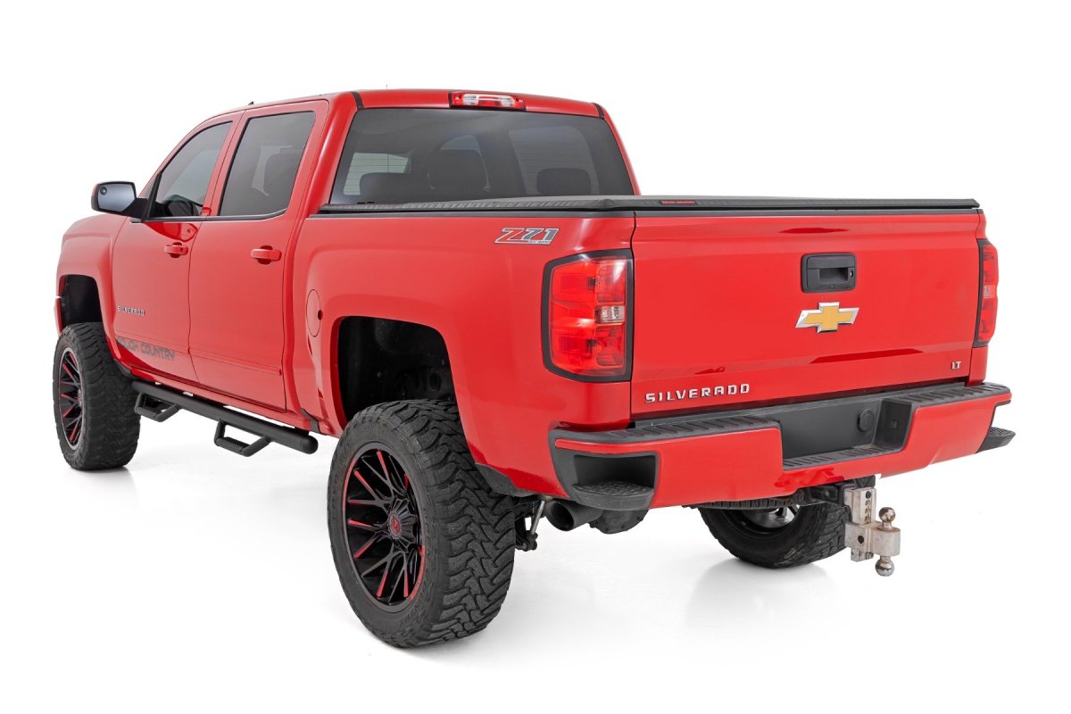 GMC Sierra 1500 Nerf Steps - Cab Length - Rough Country - Crew Cab - '14-'18